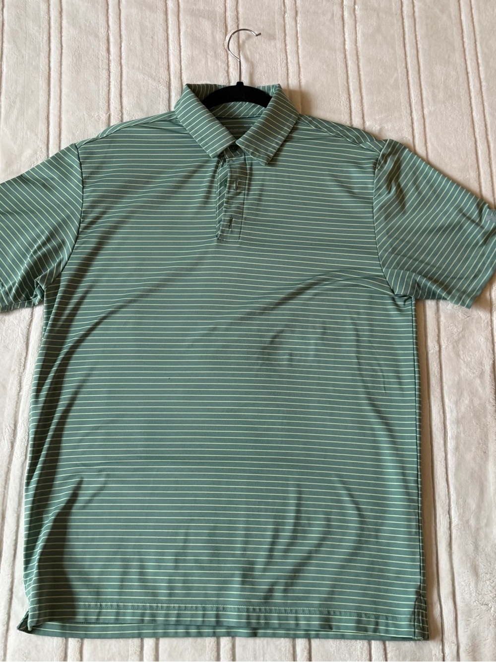 Under Armour Light Mint Striped Performance Polo